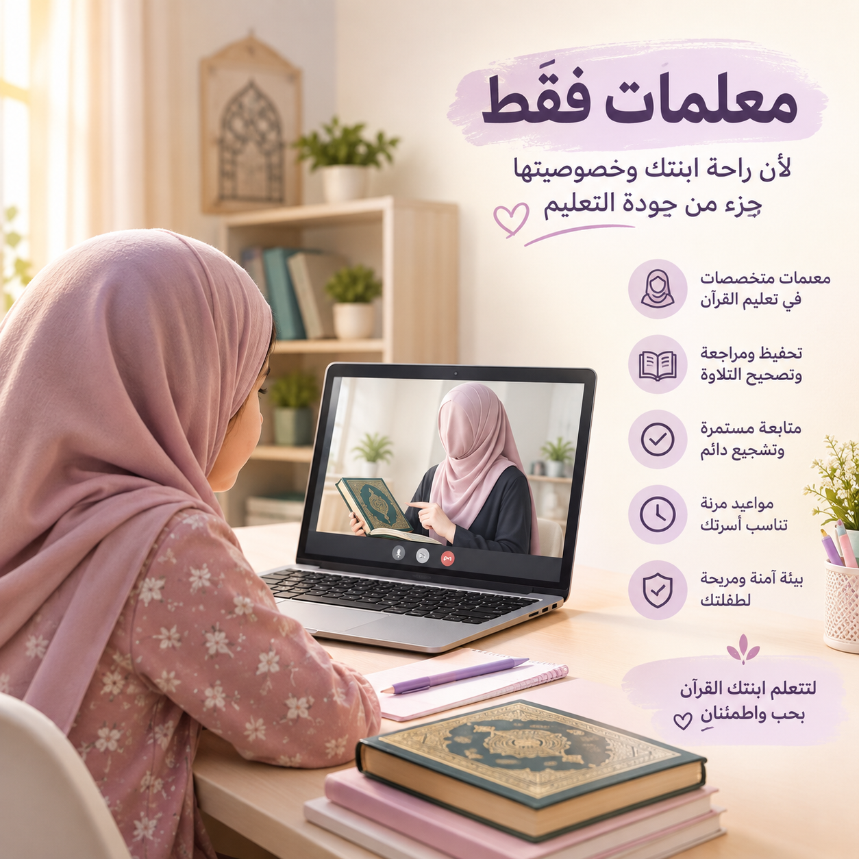 معلمات متخصصات في تعليم القرآن